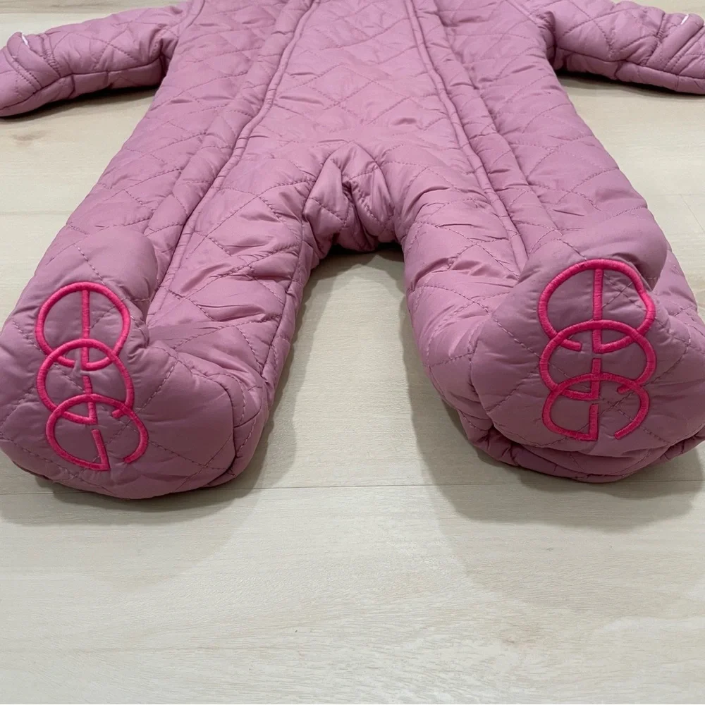 EUC EGG Susan Lazar Size 3 Month Baby/Infant Snowsuit Waterproof Pink Full Zip - Picture 3 of 15